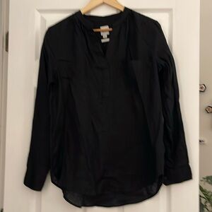 Gap Black Linen Top Size Medium